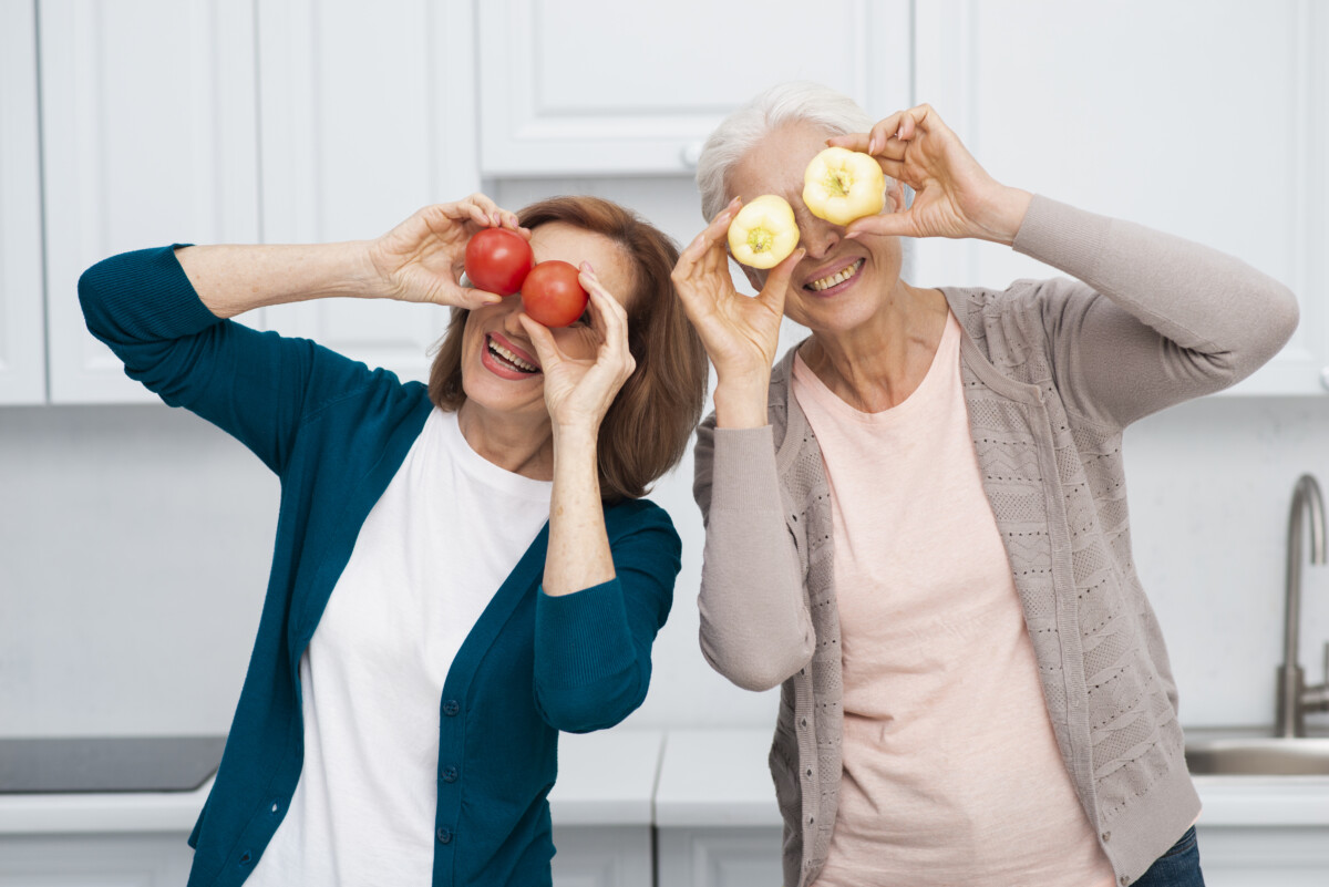 mature-woman-playing-with-vegetables