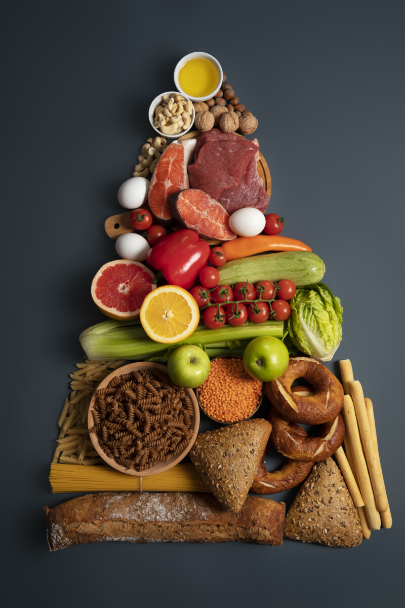 real-food-pyramid-arrangement-still-life