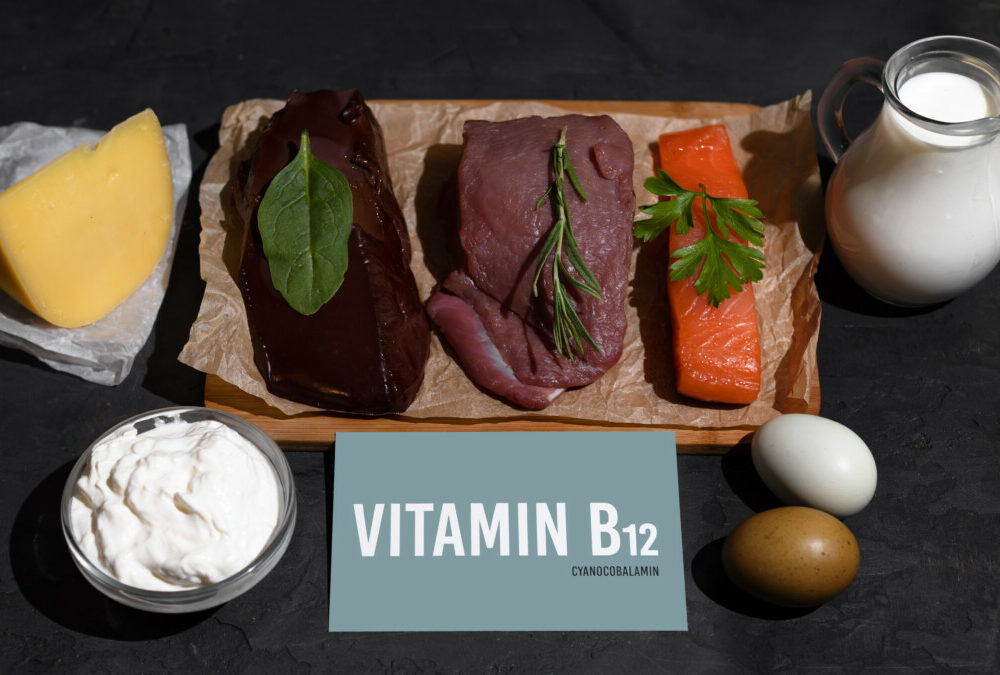 set-natural-products-rich-vitamin-b12-cobalamin-healthy-food-concept-cardboard-sign-with-inscription