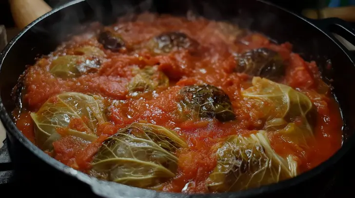 choux-farci-recette-de-grand-mère-en-cocotte-sauce-tomate