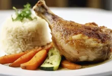 recette-pintade-à-la-cocotte-avec-riz-et-légumes
