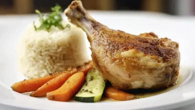 recette-pintade-à-la-cocotte-avec-riz-et-légumes